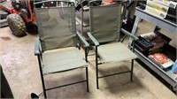 Two Outdoor Folding Chairs