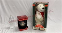 Coca-Cola Coke Polar Bear Lighted Ornament & Bear