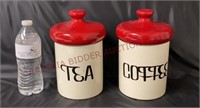 Vintage Holiday Designs Tea & Coffee Canisters