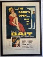 Bait framed movie poster, copyright 1954