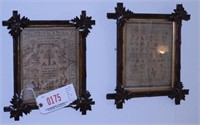 Lot #175 - Pair of reproduction framed paper