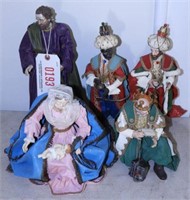 Lot #193 - 5pc Clothtique Nativity Figures