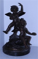 Lot #229 - J. Daste Bronze sculpture of two