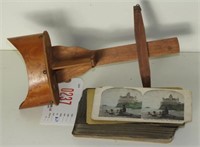 Lot #237 - Antique wooden stereopticon and