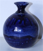 Lot #252 - Blue Pottery glazed 5” bud vase