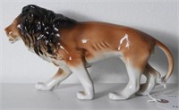 Lot #253 - Royal Dux porcelain lion figurine