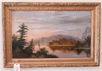 Lot #289 - Framed oil on board landscape scene