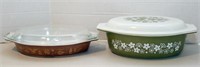 Pyrex 1 1/2 qt. covered 2 well bowl and