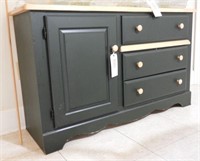Lot #303 - Green country style three drawer