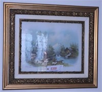 Lot #308 - Vintage framed print of sheep and