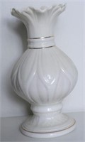 Lot #318 - Signed Belleek Ivory and Gold