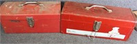 (2) Red metal toolboxes, no contents in boxes.