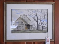 Lot #331 - Original framed Watercolor of