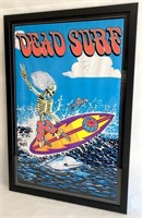 Framed Dead Surf, signed & dated (see photo),
