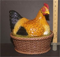Hen on Nest -ceramic, 11"h