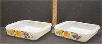 Fire King 15 pc hand decorated "Fruit" dish set