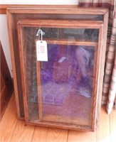 Lot #358 - (3) wooden showcases in graduated