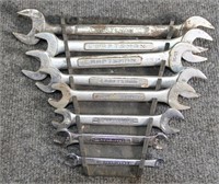 Set of Craftsman double open end wrenches in