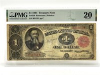 1891 Treasury Note, Graded - One Dollar