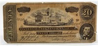 1864 Confederate States of America Twenty Dollar