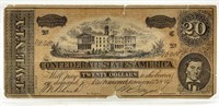 1864 Confederate States of America Twenty Dollars