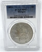 1921 Morgan Dollar, PCGS Graded
