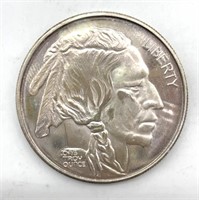 1 Troy Oz. .999 Fine Silver Buffalo/Indian Coin