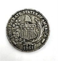 1861 Confederate States of America Half Dollar -