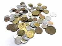 Foreign Coins : Costa Rica, Columbia, Singapore,