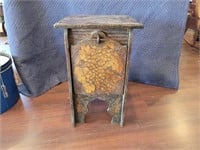 Decorative Mid-century Carved Wooden Mailbox