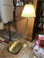 Brass lamp & brass log holder