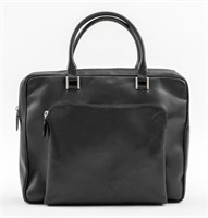 Bottega Veneta Black Leather Briefcase