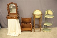 SMALL FURNITURE PIECES, MAGAZINE STAND, ETC.: