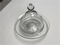 Vintage Heisey Glass Covered Dish