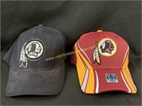 2) Washington Redskins Hats - 1 New, 1 Preowned