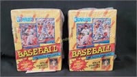 2) Donruss Baseball Puzzle & Trading Cards Boxes