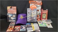 Mix Lot Of Sports Collectibles - Cards, Hat,
