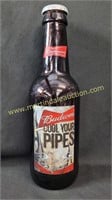 Large Budweiser Cool Your Pipes Beer Bottle