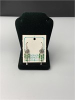 Silver Bird Sterling Silver Malachite Drop