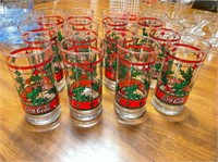 vintage Christmas coke glasses (12)
