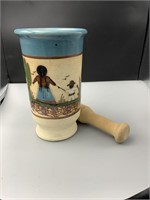 Mexican made Pottery Mortise and Pestle