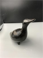 Mexico Made Blackware Duck *repaired*