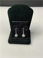 Zuni NOS Sterling with Inlay Earrings