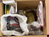 Box of Toys and Collectibles, Crayola Crayons, old