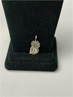 Native American Made Sterling Owl Pendant