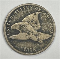 1858 Flying Eagle Small Cent Very Good VG details