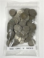 Bag of 100 Liberty Head V Nickels