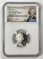 2020-W Jefferson Nickel Proof First Day NGC PF70