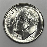 1952 Roosevelt Silver Dime Uncirculated BU
