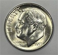 1953-S Roosevelt Silver Dime Uncirculated BU